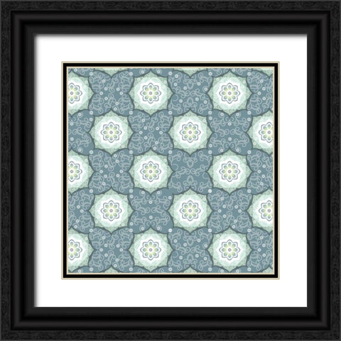 Glamour Medallions II Black Ornate Wood Framed Art Print with Double Matting by Hoffman, Katia