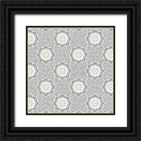 Glamour Medallions III Black Ornate Wood Framed Art Print with Double Matting by Hoffman, Katia