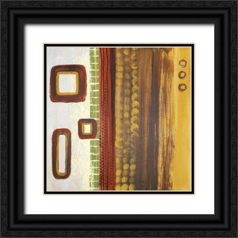 Abstract Expression II Black Ornate Wood Framed Art Print with Double Matting by Orlov, Irena