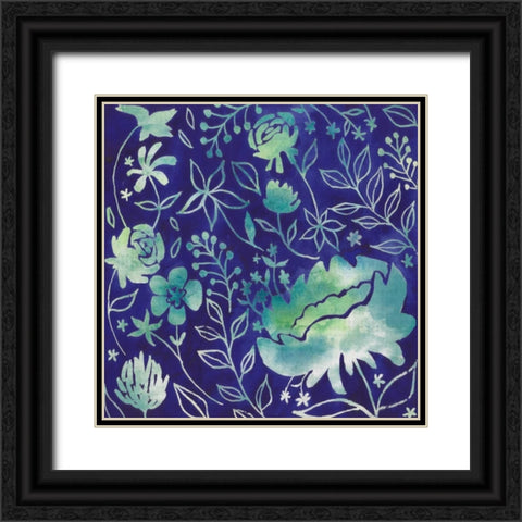 Indigo Batik II Black Ornate Wood Framed Art Print with Double Matting by Popp, Grace