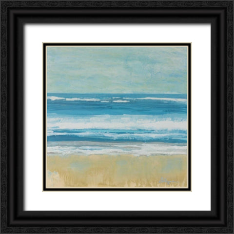 Puddle Beach Black Ornate Wood Framed Art Print with Double Matting by Roll, Dlynn