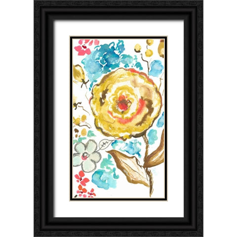 Sussex Garden I Black Ornate Wood Framed Art Print with Double Matting by Minasian, Julia