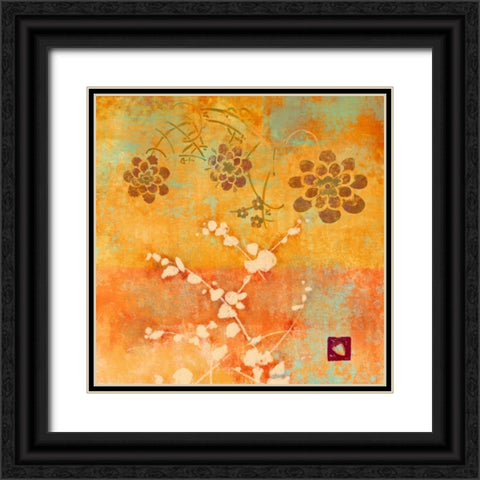 Ginger Fall I Black Ornate Wood Framed Art Print with Double Matting by Evelia Designs