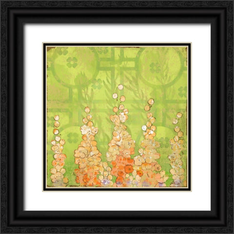 English Tea Garden I Black Ornate Wood Framed Art Print with Double Matting by Evelia Designs
