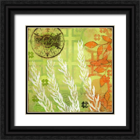 English Tea Garden II Black Ornate Wood Framed Art Print with Double Matting by Evelia Designs