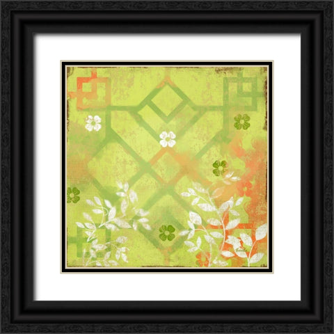 English Tea Garden III Black Ornate Wood Framed Art Print with Double Matting by Evelia Designs