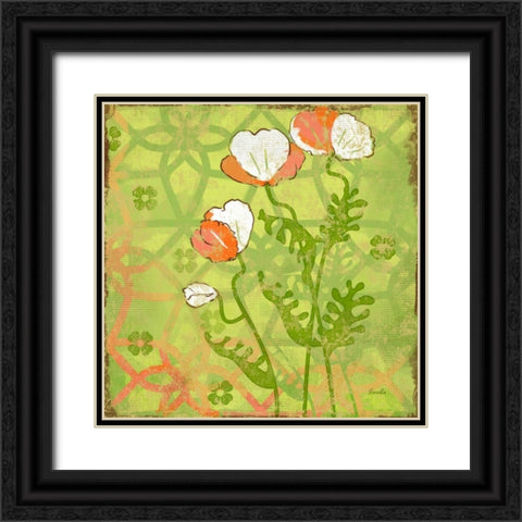 English Tea Garden IV Black Ornate Wood Framed Art Print with Double Matting by Evelia Designs