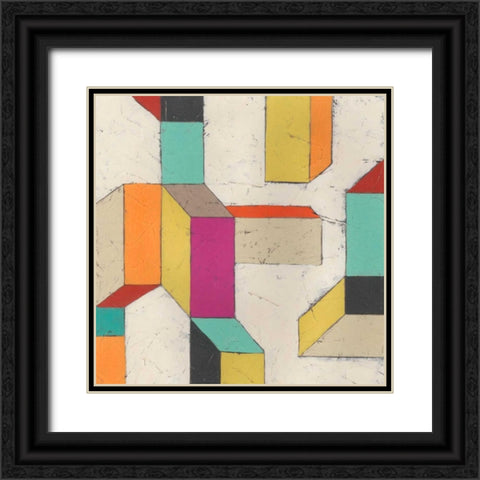 Tessellate III Black Ornate Wood Framed Art Print with Double Matting by Vess, June Erica