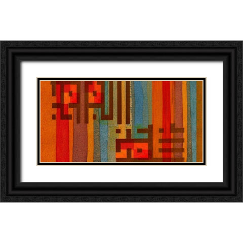 The Language of Color III Black Ornate Wood Framed Art Print with Double Matting by Orlov, Irena