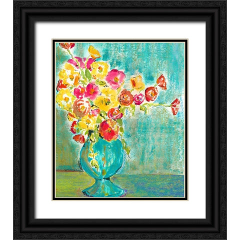 Pastel Vase I Black Ornate Wood Framed Art Print with Double Matting by Minasian, Julia