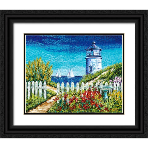 Lighthouse Retreat I Black Ornate Wood Framed Art Print with Double Matting by Vitaletti, Carolee