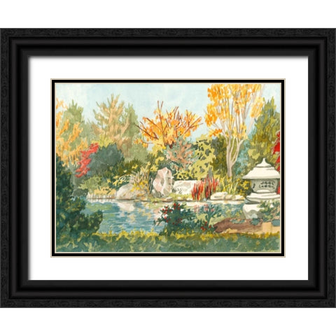 Plein Air Garden IV Black Ornate Wood Framed Art Print with Double Matting by Miller, Dianne