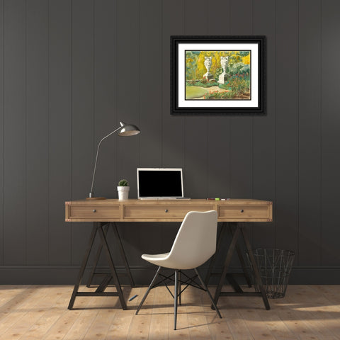 Plein Air Garden V Black Ornate Wood Framed Art Print with Double Matting by Miller, Dianne