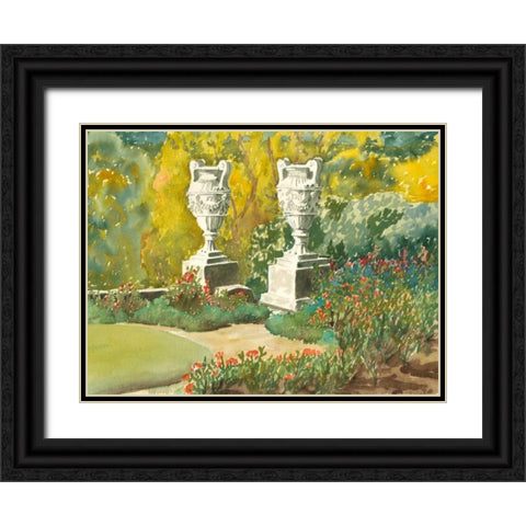 Plein Air Garden V Black Ornate Wood Framed Art Print with Double Matting by Miller, Dianne