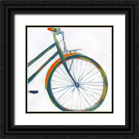 Bicycle Diptych II Black Ornate Wood Framed Art Print with Double Matting by Popp, Grace