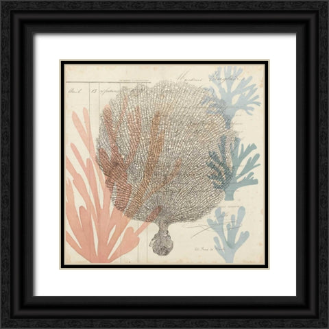 Sea Ephemera I Black Ornate Wood Framed Art Print with Double Matting by Popp, Grace