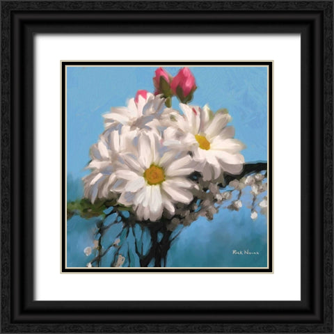 Still Floral II Black Ornate Wood Framed Art Print with Double Matting by Novak, Rick
