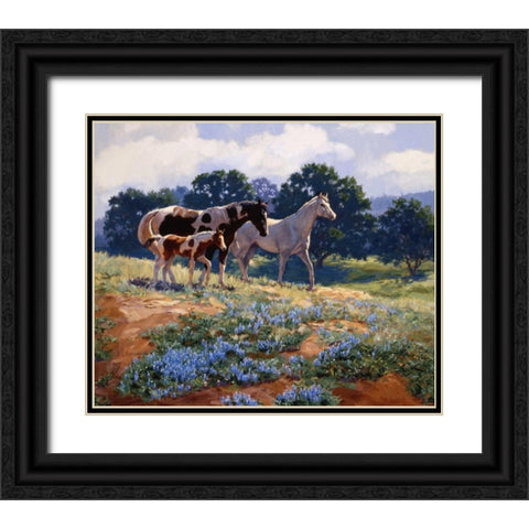 April Breezes Black Ornate Wood Framed Art Print with Double Matting by Goldrick, Claire