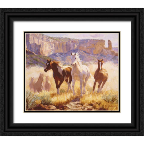 Out of the Mist Black Ornate Wood Framed Art Print with Double Matting by Goldrick, Claire