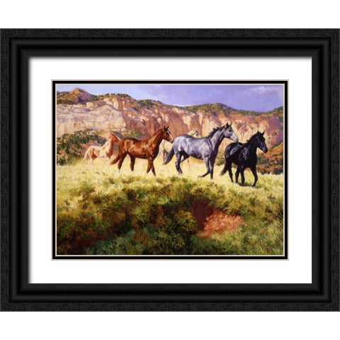 At the Crossing Black Ornate Wood Framed Art Print with Double Matting by Goldrick, Claire