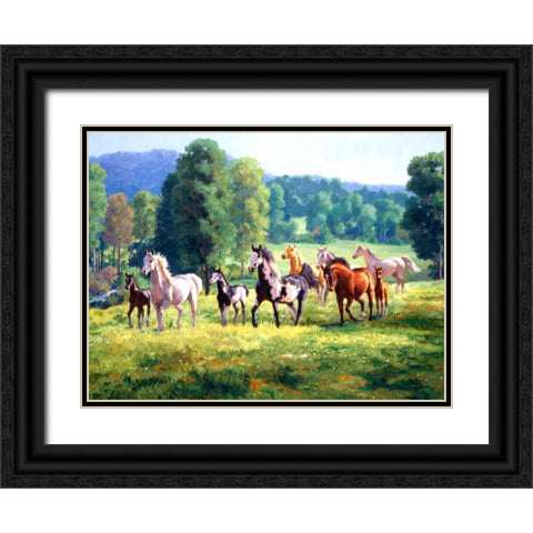 Its Spring Black Ornate Wood Framed Art Print with Double Matting by Goldrick, Claire