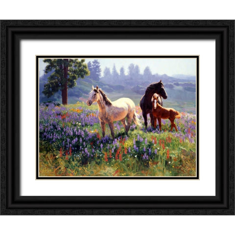 Season of Contentment Black Ornate Wood Framed Art Print with Double Matting by Goldrick, Claire