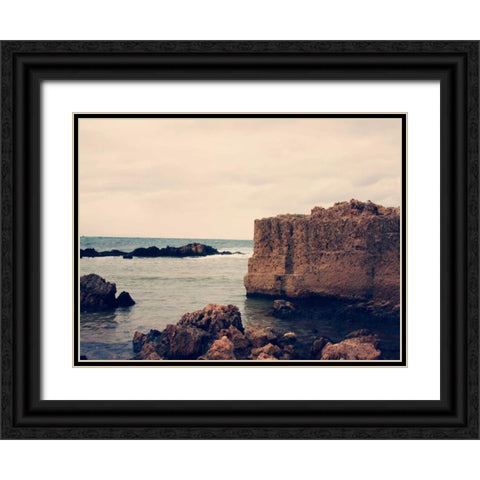 Mediterranean I Black Ornate Wood Framed Art Print with Double Matting by Coomes, Sylvia