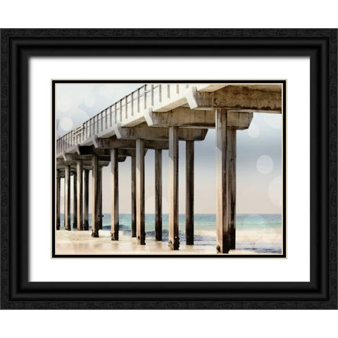 Boardwalk III Black Ornate Wood Framed Art Print with Double Matting by Coomes, Sylvia