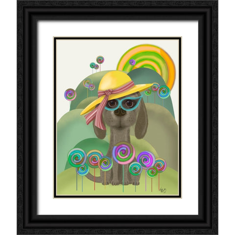 Bebe-Lollipop Hills Black Ornate Wood Framed Art Print with Double Matting by Fab Funky