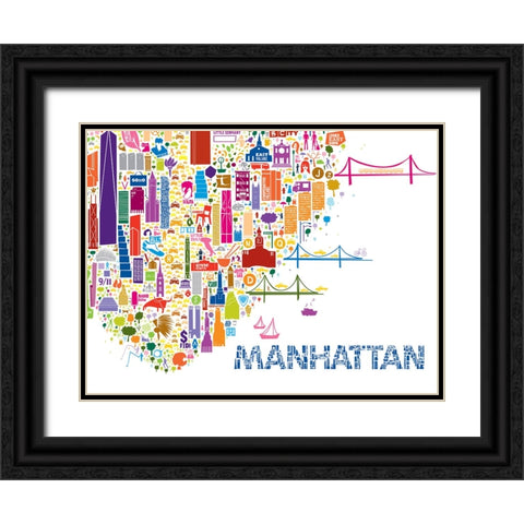 New York Collection A Black Ornate Wood Framed Art Print with Double Matting by Esquer, Rafael