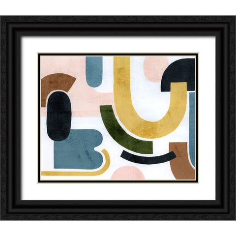 Shifting Shapes Collection A Black Ornate Wood Framed Art Print with Double Matting by Popp, Grace