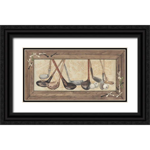 Clubs Black Ornate Wood Framed Art Print with Double Matting by Phillips, Anita
