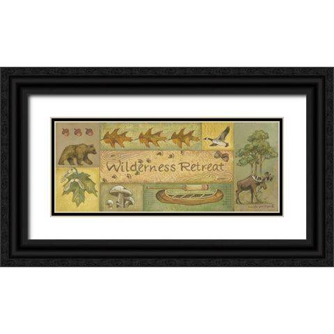 Wilderness Retreat Black Ornate Wood Framed Art Print with Double Matting by Phillips, Anita