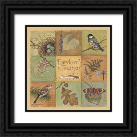 Birds of a Feather Black Ornate Wood Framed Art Print with Double Matting by Phillips, Anita