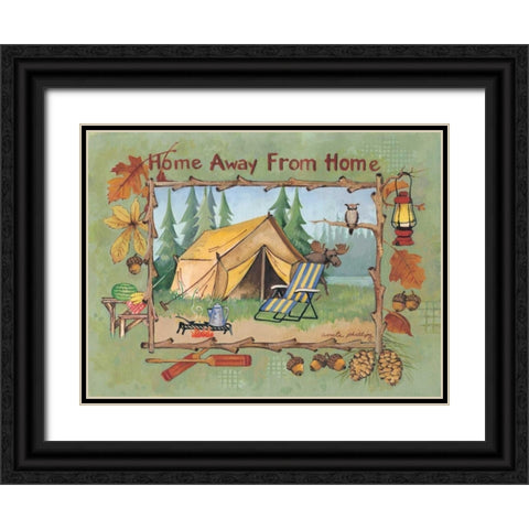 Home Away from Home Black Ornate Wood Framed Art Print with Double Matting by Phillips, Anita