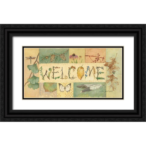 Welcome Black Ornate Wood Framed Art Print with Double Matting by Phillips, Anita