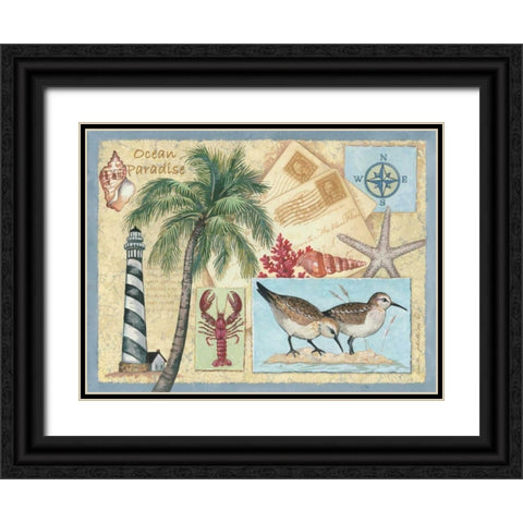 Ocean Paradise Black Ornate Wood Framed Art Print with Double Matting by Phillips, Anita