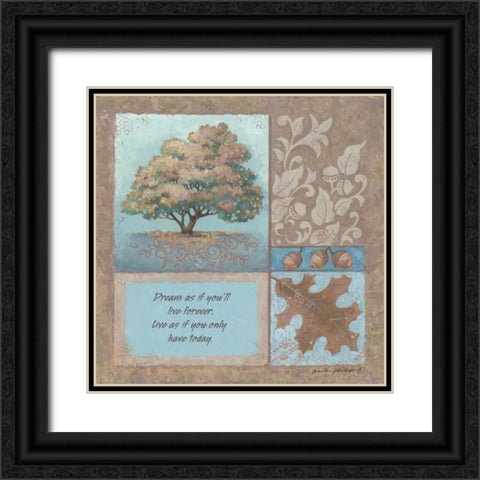 Dream As If Black Ornate Wood Framed Art Print with Double Matting by Phillips, Anita