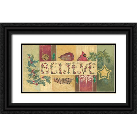 Believe Black Ornate Wood Framed Art Print with Double Matting by Phillips, Anita