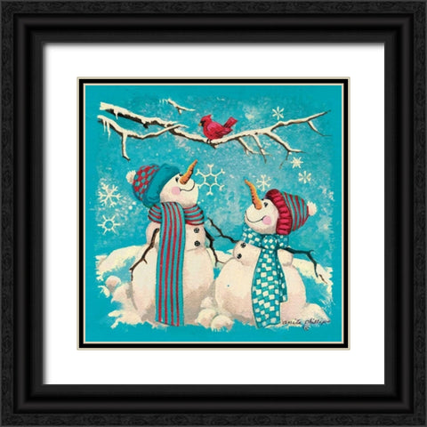 Bird Watching Black Ornate Wood Framed Art Print with Double Matting by Phillips, Anita