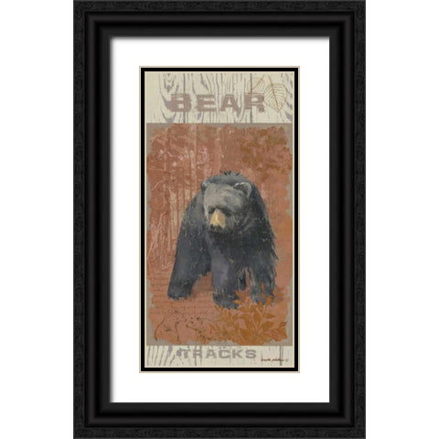 Bear Tracks Black Ornate Wood Framed Art Print with Double Matting by Phillips, Anita