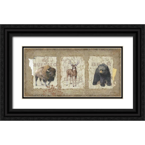Woodlands I Black Ornate Wood Framed Art Print with Double Matting by Phillips, Anita