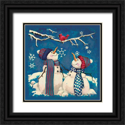 Bird Watching Black Ornate Wood Framed Art Print with Double Matting by Phillips, Anita