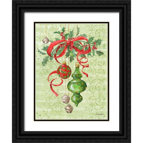 Ornaments Inspiration I Black Ornate Wood Framed Art Print with Double Matting by Phillips, Anita