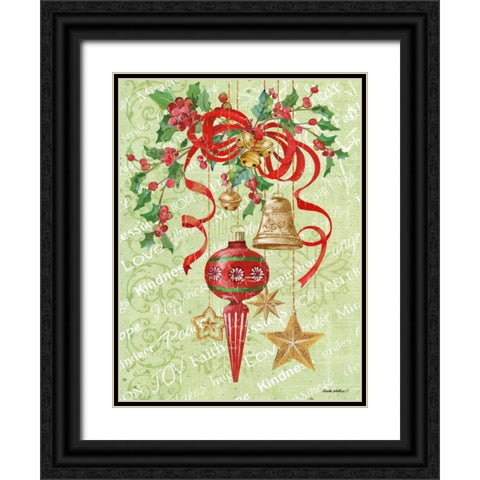 Ornaments Inspiration II Black Ornate Wood Framed Art Print with Double Matting by Phillips, Anita