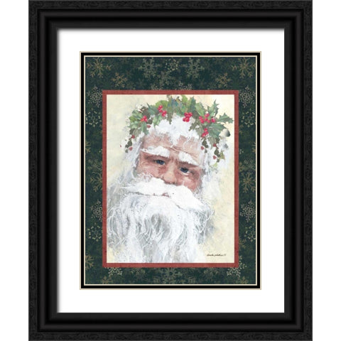 Santa II Black Ornate Wood Framed Art Print with Double Matting by Phillips, Anita