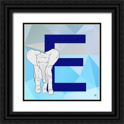 E Black Ornate Wood Framed Art Print with Double Matting by Perrenoud, Aubree