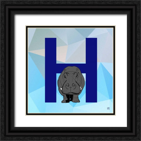 H Black Ornate Wood Framed Art Print with Double Matting by Perrenoud, Aubree