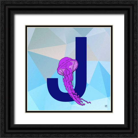 J Black Ornate Wood Framed Art Print with Double Matting by Perrenoud, Aubree