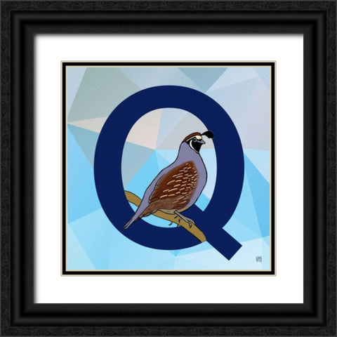 Q Black Ornate Wood Framed Art Print with Double Matting by Perrenoud, Aubree